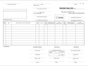 Radni nalog A4 100 listova NCR (kopirajući papir)