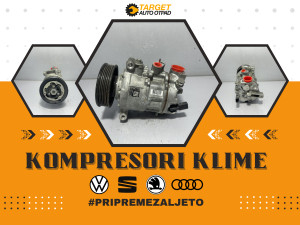KOMPRESOR KLIME VW SEAT AUDI ŠKODA GOLF 5 6 7 PASSAT OCTAVIA A3