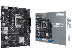 ASUS PRIME H610M-D D4 LGA1700 mATX MB - Intel H610 2xDIMM DDR4...