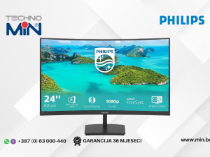 Monitor Philips 241E1SC, 24" VA Curved, Full HD, 75Hz