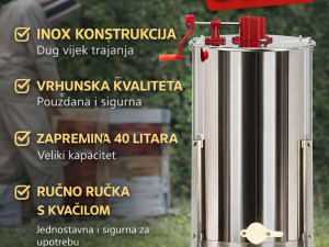 Vrcaljka za med 4LR inox