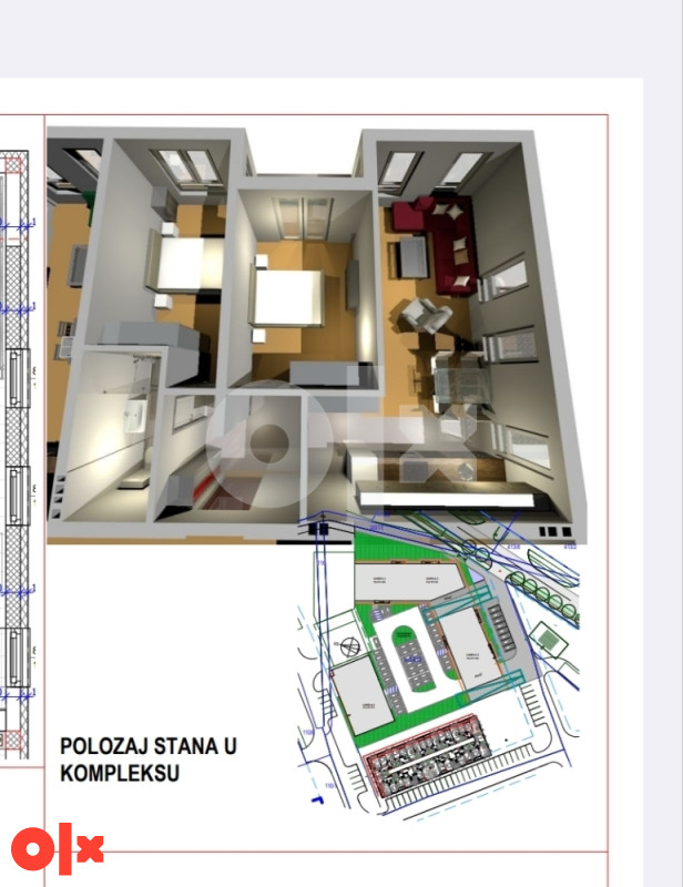 Jednosoban stan 37 m2 u izgradnji Lazarevo 2