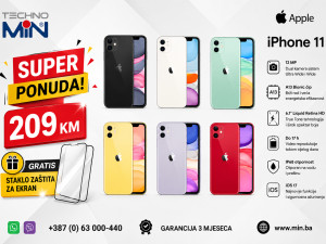 Apple iPhone 11 64GB Crna, Bijela, Zelena, Žuta, Ljubičasta, RED