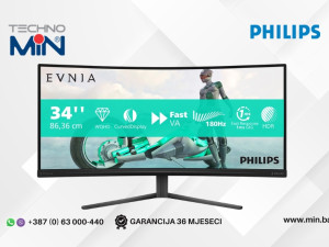 Monitor Philips Evnia 3000 34M2C3500L/00, 34" WQHD VA, 180Hz