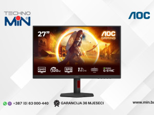 Gaming Monitor AOC Q27G4SRU 27" Fast IPS QHD, 320Hz, 0.3ms