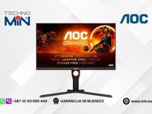 Gaming Monitor AOC Q27G3XMN/BK, 27" Mini LED VA, QHD, 180Hz