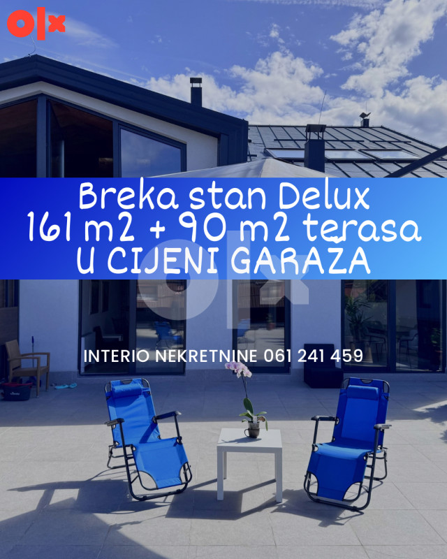 Luksuzno namješten stan 161 m2 + 90 m2 terasa Breka Općina Centar