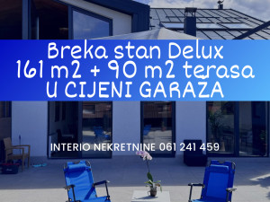 Luksuzno namješten stan 161 m2 + 90 m2 terasa Breka Općina Centar
