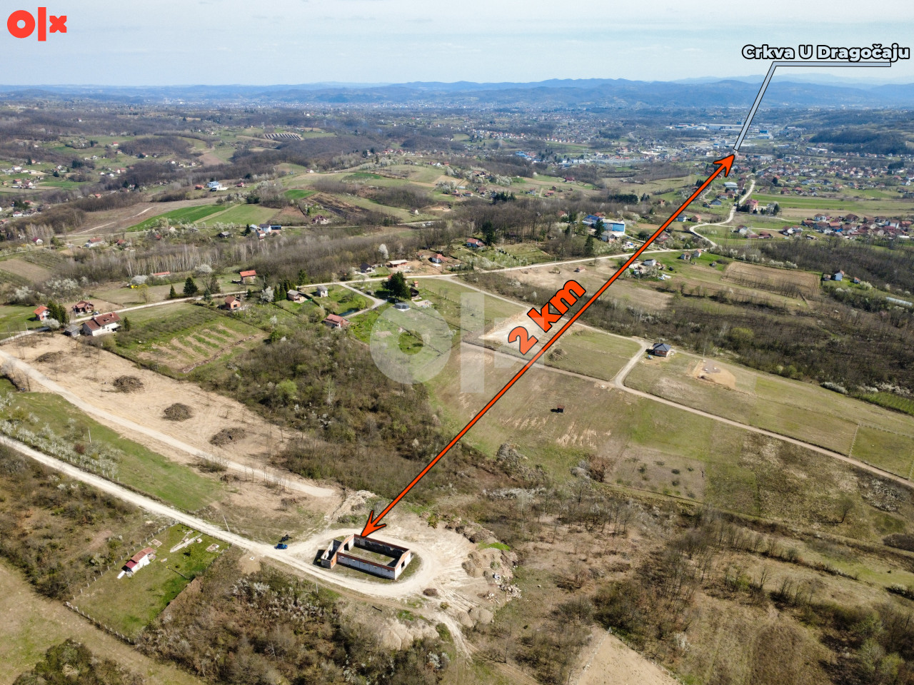 Hala u izgradnji 360 m2 sa zemljištem, Dragočaj 2