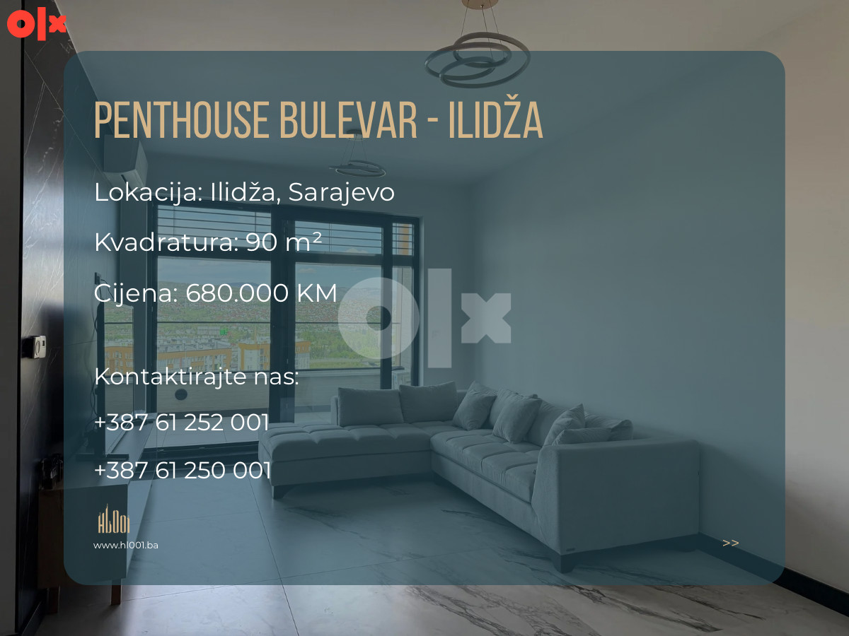 Penthouse - Četverosoban Stan 90 - Bulevar, Ilidža