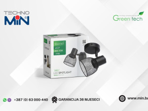 Green Tech LED spot svjetiljka AUREA-1 E27 max. 12W, crna