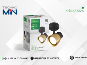 Green Tech LED spot svjetiljka AMBRE-1 max. 7W GU10, crno-zlatna