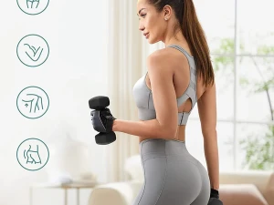 Neopren tegovi - Neoprene dumbbells 5 kg (par) CRNA