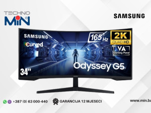 Monitor Samsung Odyssey LC34G55TWWPXEN 34" UWQHD Curved VA, 165Hz