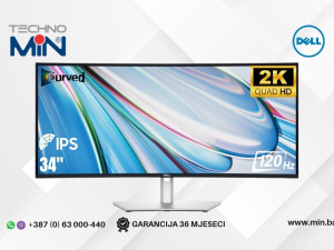 Monitor Dell UltraSharp U3425WE, 34" Curved WQHD, IPS, 120Hz
