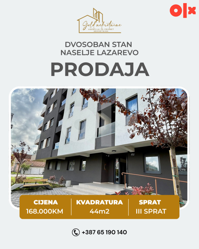 Na prodaju nov dvosoban stan, naselje Budžak