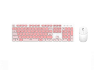 Tastatura XO KB-05 wireless + miš Pink