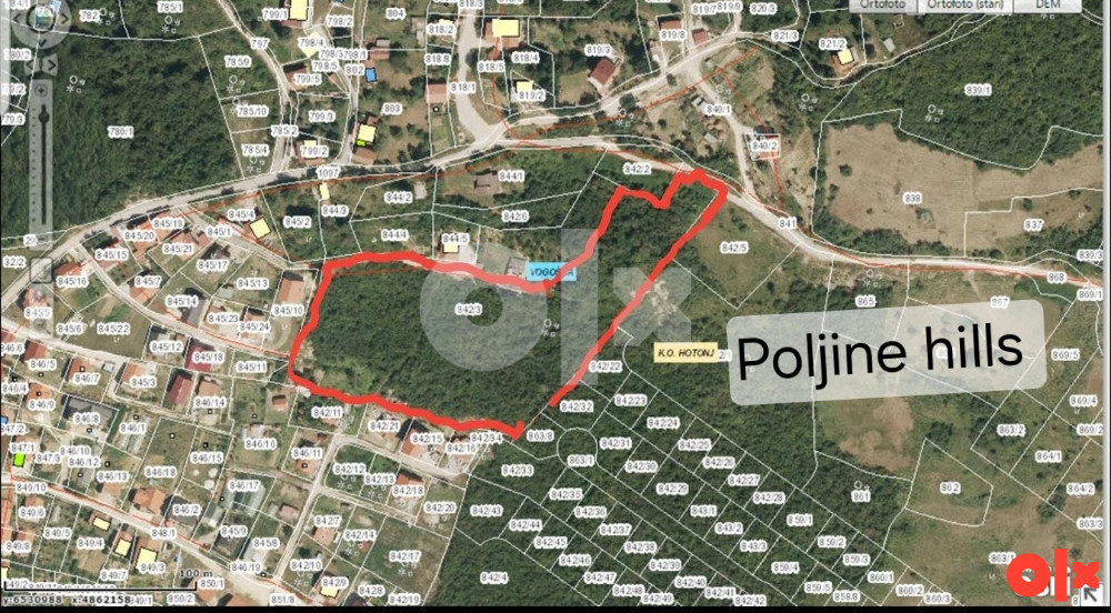 Dvije parcele po 1000m2  Poljine Hills prve komšije 2