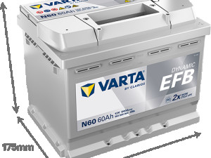 Akumulator VARTA Blue Dynamic EFB 12V 60Ah 640A (N60)