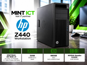 HP Z440 E5-1630v3; 32GB RAM; 480GB SSD KINGSTONE; Quadro K2200
