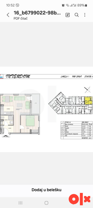 Stanovi u izgradnji 45,30m2 Lazarevo