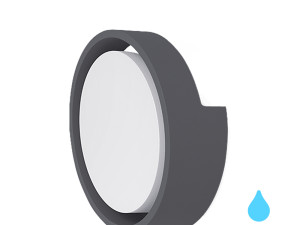 BRY WALLS okrugla zidna lampa siva 12W 3000K IP65 - 34187