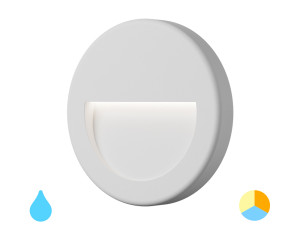 BRY VEKTA zidna okrugla lampa bijela 3W IP65 - 34189