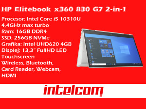 Laptop HP Elitebook X360 830 G7 2u1 Touchscreen Core i5 10th gen.