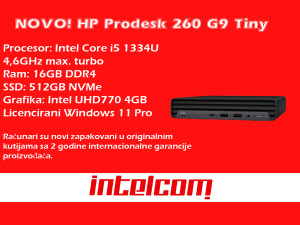 NOVO!!! Računar HP Prodesk 260 G9 Tiny i5 13th gen.