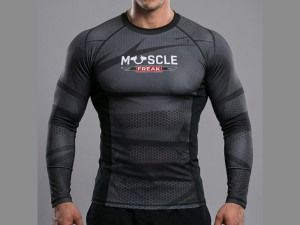 Muscle Freak Rashguard Carbon Silver