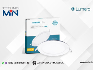 LUMERA ugradbeni okrugli LED panel 24W 3000K LM-230-24W, Bijeli