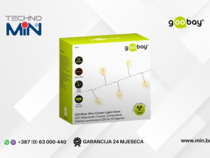 Goobay Srebrni kabel sa 50 LED dioda IP44 Toplo bijela WT-57944