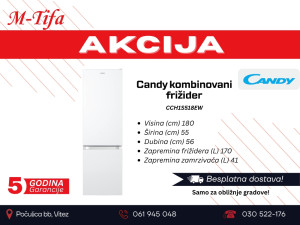 Kombinovani frižider Candy - CCH1S518EW