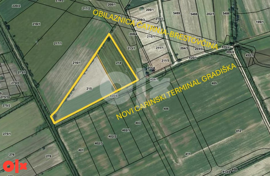 Zemljište Gradiška 16933m2 - Novi carinski terminal