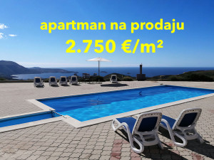 Ivanica pored Dubrovnika 65m2 + 13m2 garaža, bazen pogled na more