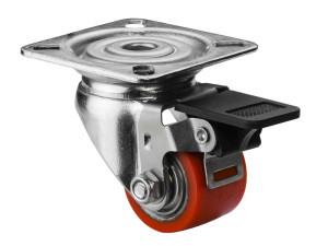 Transportni točkić s kočnicom fi 35mm 100kg PU - 26209