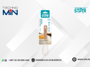 Winning Star Silikonska mutilica za hranu sa drvenom drškom