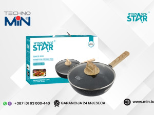 Winning Star indukciona tava sa staklenim poklopcem, 28 x 7 cm