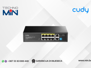 Cudy GS1010P 8-Portni Gigabitni PoE+ 120W sa 2x Uplink Switch