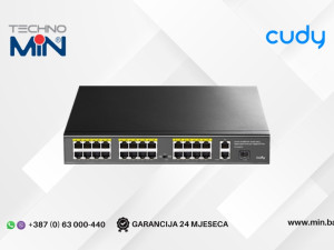 Cudy FS1026PS1 24-Portni 10/100M PoE+ 300W 2x Gigabit Switch