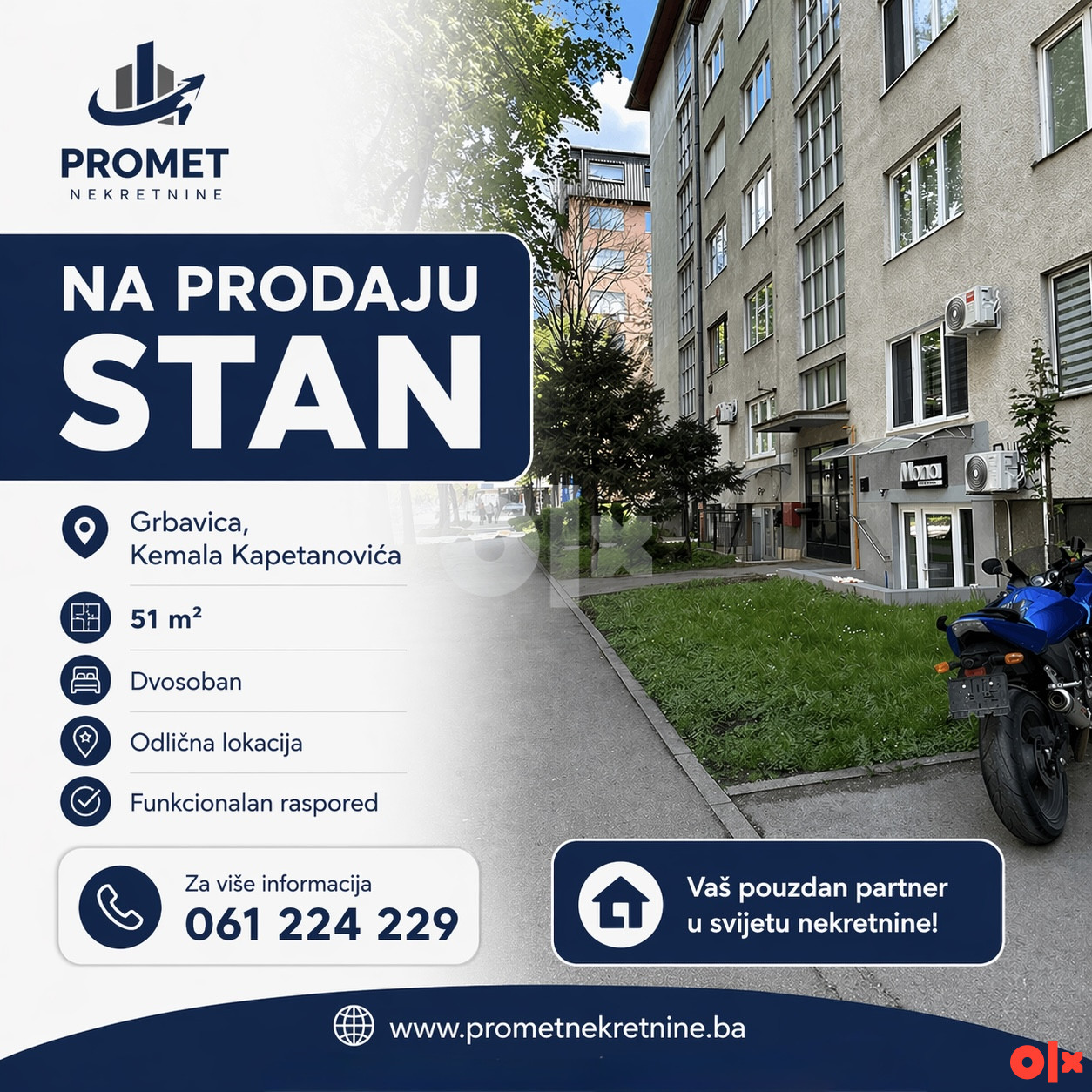 PN/ PRODAJA - DVOSOBAN STAN - GRBAVICA/ 51m2