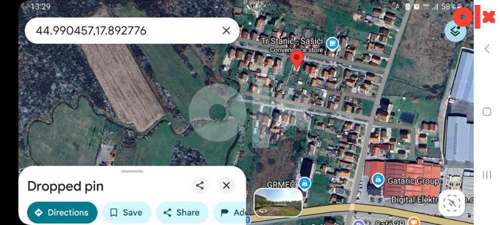 Zemljište Derventa, plac 656m2, 1/1 2