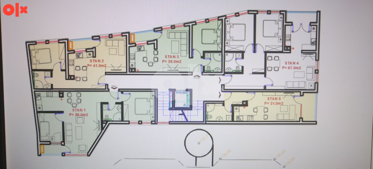 Stanovi u centru grada 55m2, 57 i 67m2 2