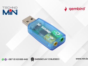 GEMBIRD Virtus2 USB Eksterna zvučna kartica SC-USB-02 Blue