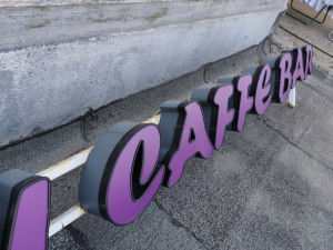 Sobe apartmani cafe bar reklama slova svjetleca