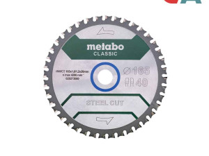 Metabo List Kružne Pile Za Metal 165x1,6/1,2x20 / Z40 Steel Cut C