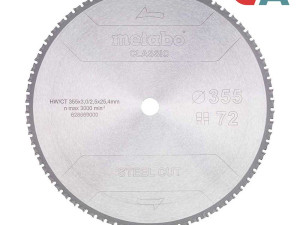 Metabo List Kružne Pile Za Metal 355x3,0/2,5x25,4 / Z72 Steel Cut