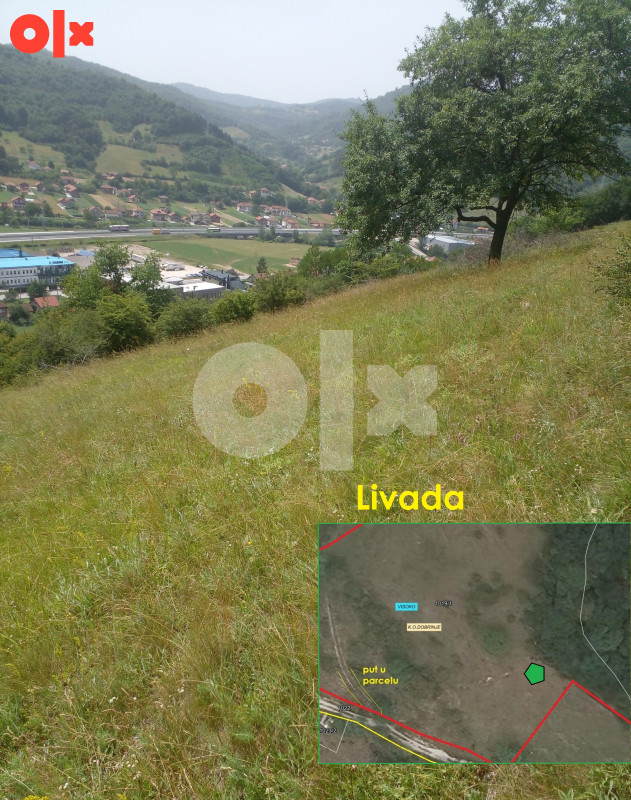 Zemljište 9530 m2 (livada i šuma), Visoko, Dobrinje 3