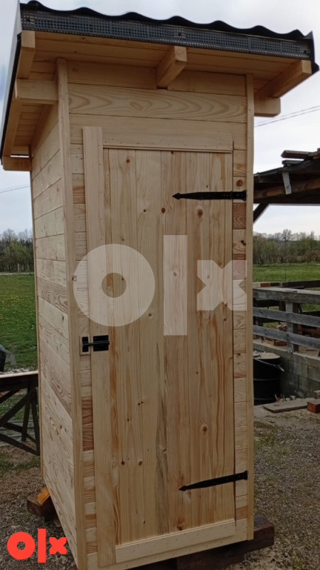 Drveni WC Pokretni toalet Kabina WC 3