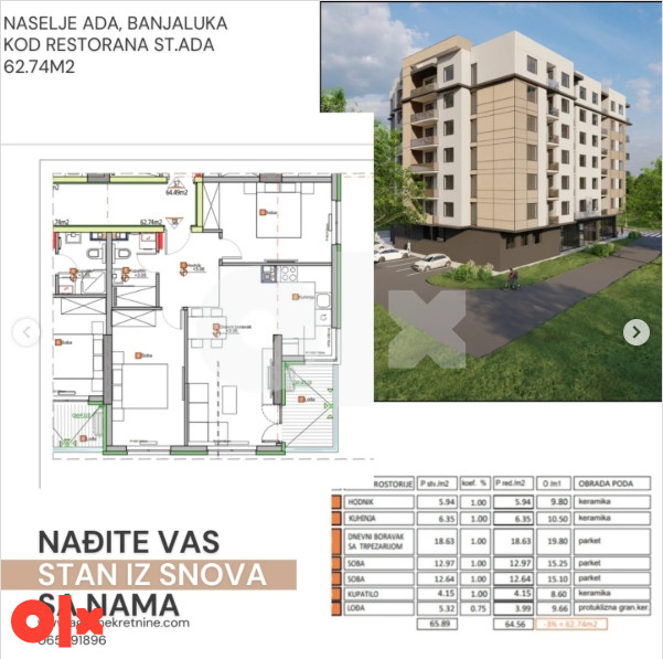 Stan Banja Luka 62.74m2 2